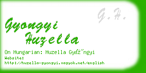 gyongyi huzella business card